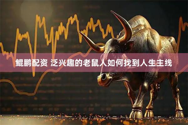 鲲鹏配资 泛兴趣的老鼠人如何找到人生主线